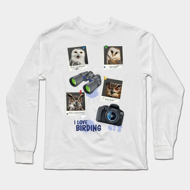 birding Long Sleeve T-Shirt by obscurite